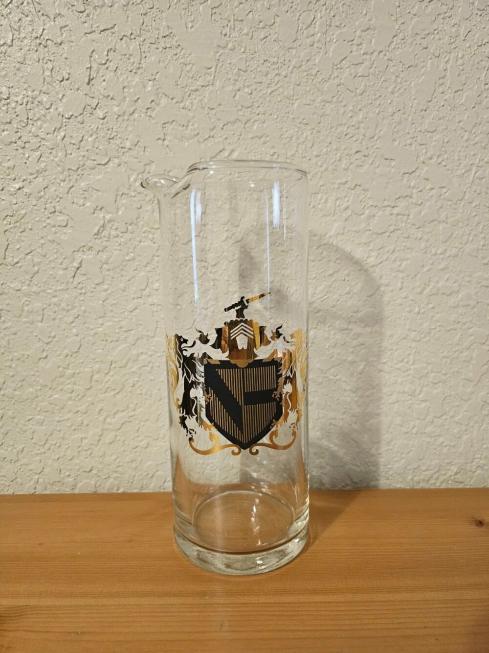 Vintage Mid Century Federal Glass Camelot cocktail pitcher
